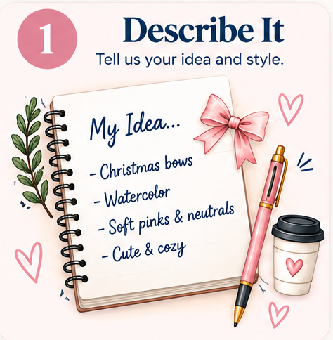 Describe It. Tell us your idea and style.